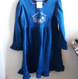 A navy blue nativity theme dress/size 6